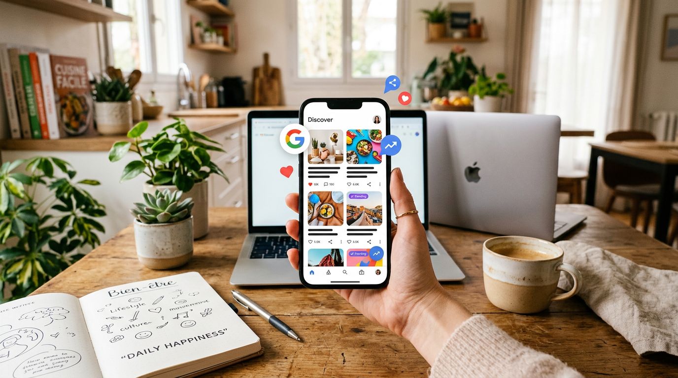 Maison, tech, bien-être : ces sujets banals qui cartonnent sur Discover